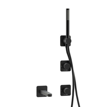 Встраиваемый комплект для ванны WasserKRAFT с лейкой и изливом A5251.299.301.302.242.217