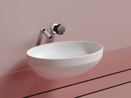 Умывальник чаша накладная овальная Ceramicanova Element 502*363*145мм, белый матовый, CN6056MW