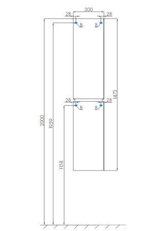 Шкаф - колонна AQUATON Скай PRO белый глянец правый 1A238603SY01R