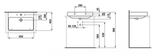 Умывальник Laufen Pro S 8169640001041 65x46x9