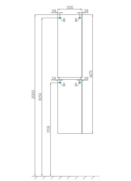 Шкаф - колонна AQUATON Скай PRO белый глянец правый 1A238603SY01R