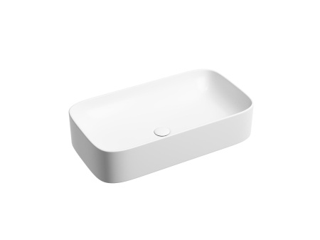 Умывальник чаша накладная прямоугольная Ceramicanova Element 705*380*150мм, белый матовый, CN6054MW