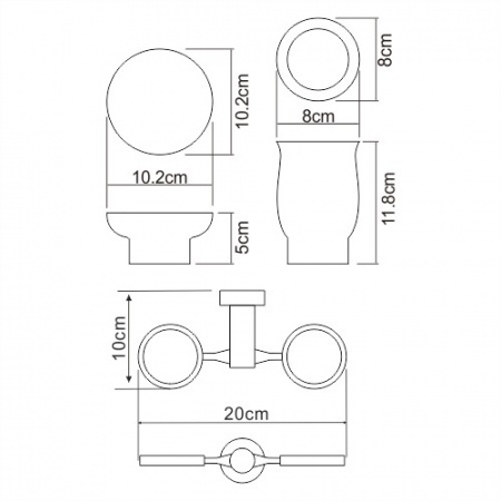 Держатель стакана и мыльницы WasserKRAFT K-24226