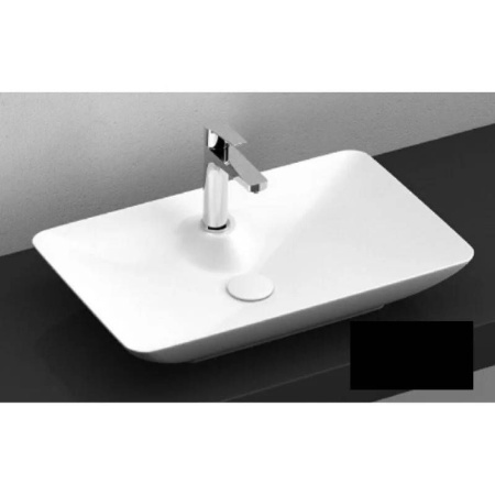 Раковина ISVEA SistemaY Clear накладная 600*377*127 цвет черный матовый 10SY50060SV-2N