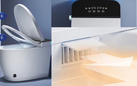 Унитаз EZIO Smart напольный с дистанционным управлением Ceruttispa CT11168 (680x400x470)