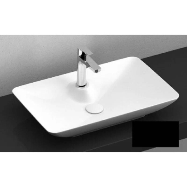 Раковина ISVEA SistemaY Clear накладная 600*377*127 цвет черный матовый 10SY50060SV-2N