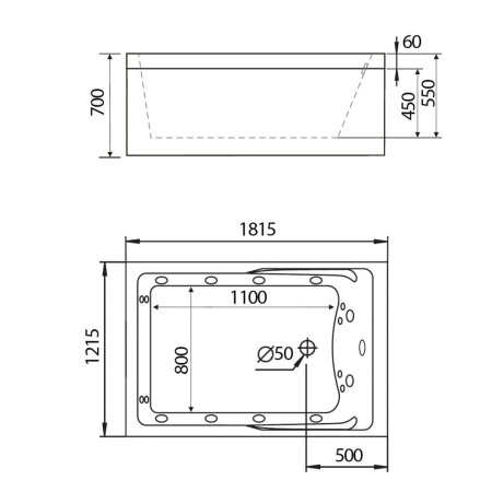 Акриловая ванна Gemy G9061 B L
