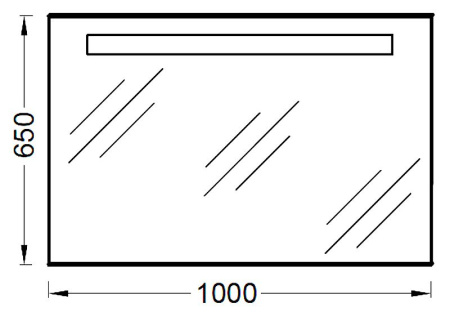 Зеркало Jacob Delafon Parallel 100 EB1416-NF с подсветкой и подогревом