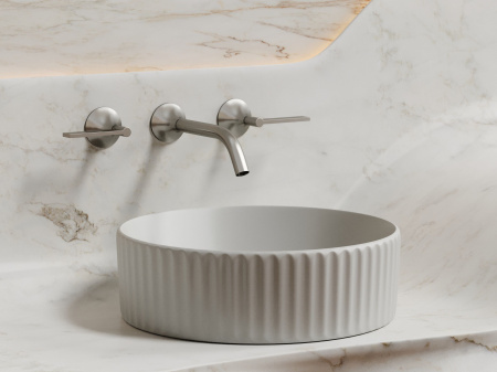 Умывальник чаша накладная круглая Ceramicanova Element 360*360*115мм, серый матовый, CN6057MSG