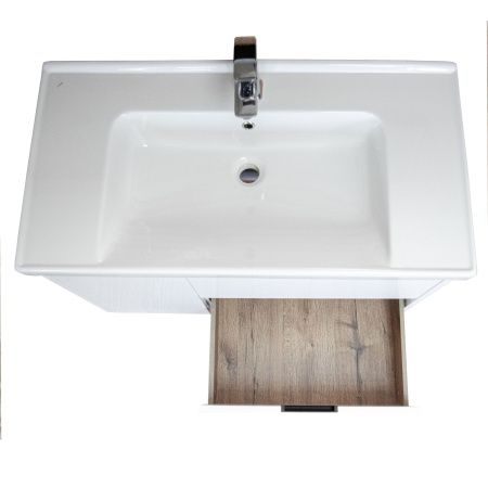 Тумба подвесная BRIZ Вена 90 с умывальником Грэйс, 239 03-20090-15 00 БЕЛ