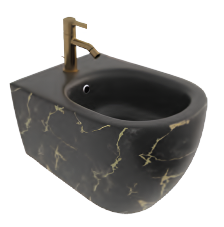 Биде ISVEA Infinity подвесной  365*530*400 цвет MARMO белый матовый 10NF41001-2N-MRM