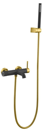 Смеситель для ванны с душем Boheme Uno 463-BG black gold