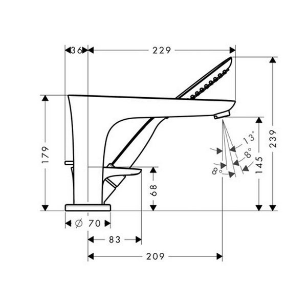 Смеситель на борт ванны Hansgrohe PuraVida 15432400