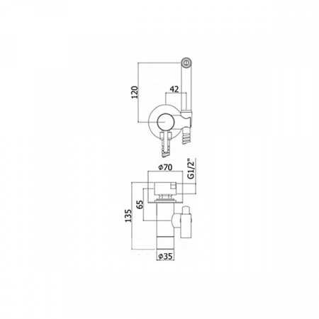 Гигиенический душ Paffoni Tweet Round Mix ZDUP110HG золото