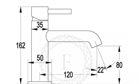 Cмеситель для раковины FILARETE Roun FL5020 (Матовое золото)