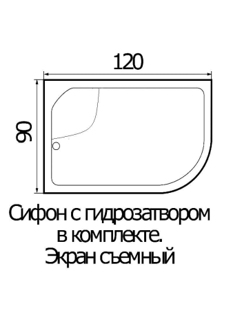 Душевой поддон Wemor WEMOR 120/90/44 L