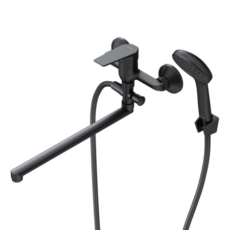 F90A90122 Gem, Смеситель для ванны и душа AM.PM, излив 325 мм, душевой набор, черный