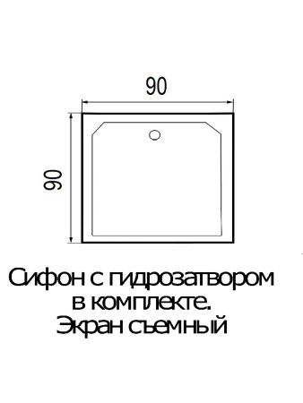 Душевой поддон Wemor WEMOR 90/38 S