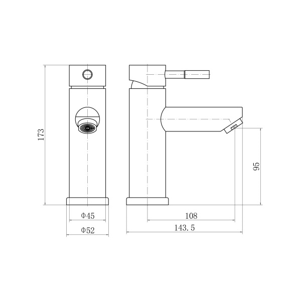 Смеситель для раковины с гигиеническим душем FASHUN A58101A-7, черный