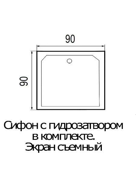 Душевой поддон Wemor WEMOR 90/38 S