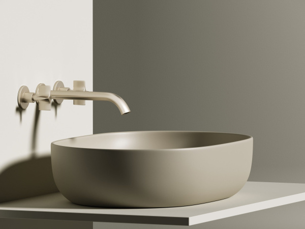 Умывальник чаша накладная овальная Ceramicanova Element 600*415*135мм, Капучино матовый, CN6047MC