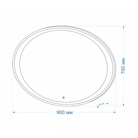 Зеркало Континент Credo 90х70 LED