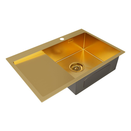 Мойка Paulmark KRONER 78F PM217851-BGR 510х780х200 мм, нержавеющая сталь, брашированное золото