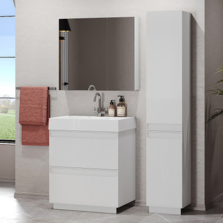 Умывальник Belux Бёрн 800, Белый матовый (Solid Surface)