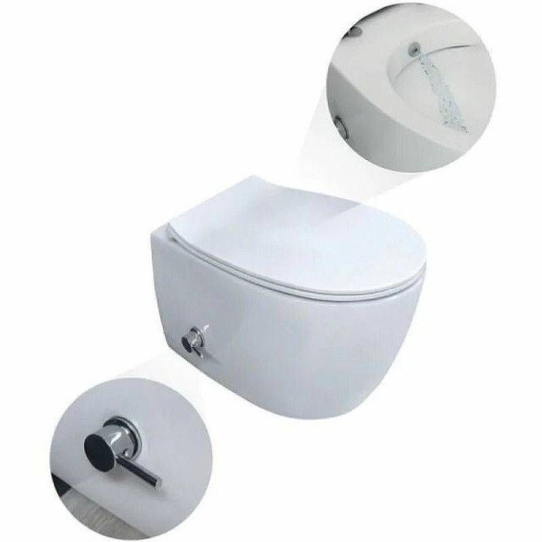 Унитаз подвесной безободковый ISVEA Sentimenti Neo с функцией биде черный матовый 10ARS1015I-2N