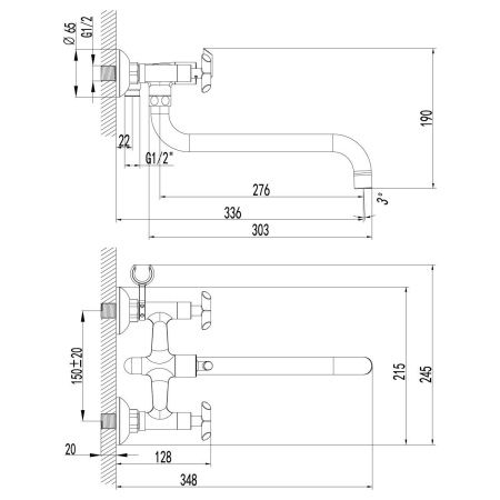 Смеситель Lemark Practica LM7551C универсальный