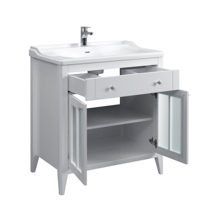 Тумба под умывальник Belux Дуглас напольная 80-01 Белый глянцевый