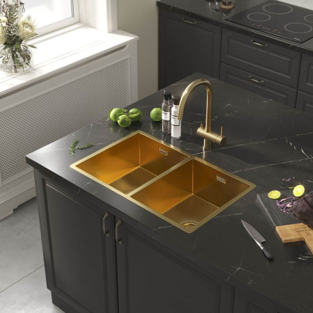 Кухонная мойка Reflexion Garda RX2170GD брашированное золото