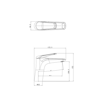 Смеситель для раковины WONZON & WOGHAND, Белый матовый (WW-A41222-MW)