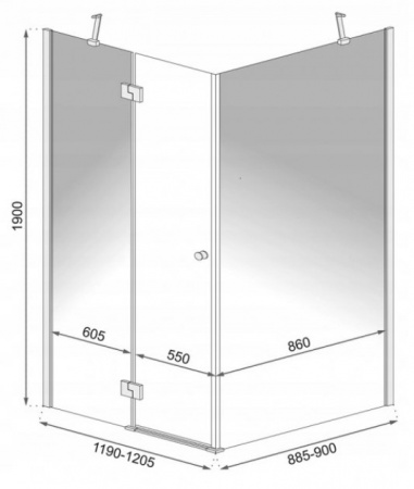 Душевой уголок Rea Easy Clean MADOX 90x120 REA-K5630