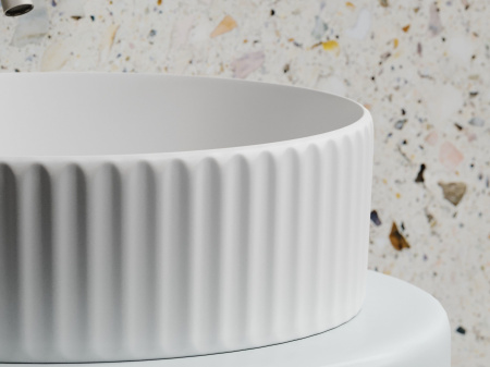 Умывальник чаша накладная круглая Ceramicanova Element 360*360*115мм, белый матовый, CN6057MW