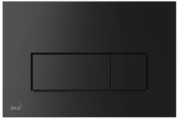 Комплект инсталляции AlcaPlast AM101/1120 с черной матовой кнопкой и унитаз подвесной Roxen Cube 530135-01 Rimless Soft Close