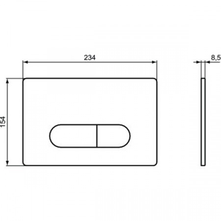 Кнопка смыва Ideal Standard ProSys Oleas SmartFlush M1 R0117AC белая