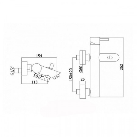 Смеситель для ванны с душем Paffoni Light LIG022CR