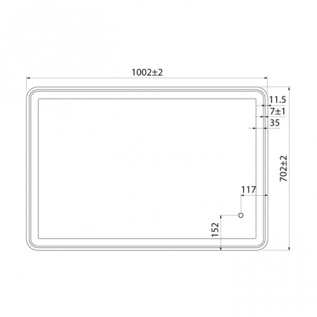 Зеркало IDDIS Cloud CLO1000i98 100 см