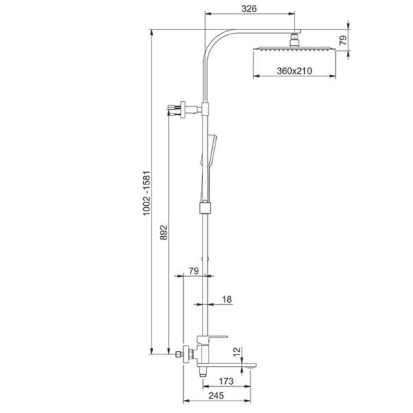 Душевая стойка со смесителем Gappo G2483-8