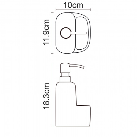 Дозатор с емкостью для губки WasserKRAFT K-8499