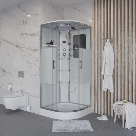 Душевая кабина Niagara Ultra NG-3012-01 (120х120х220) низкий поддон(16см),стекло матовое,4 места