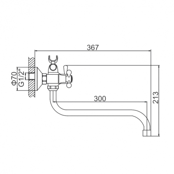 Смеситель для ванны Ledeme H08 L2508