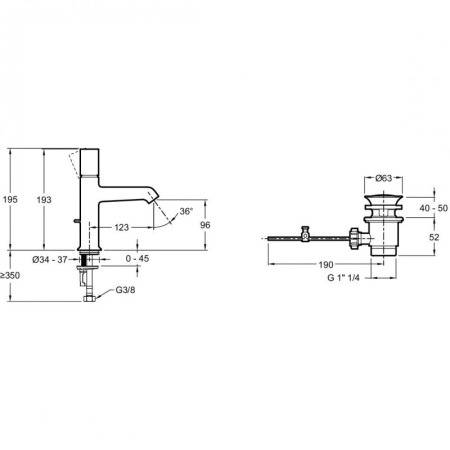 Смеситель для раковины Jacob Delafon Rivoli E24323-CP Хром