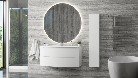 Тумба под умывальник Belux подвесная Ганновер 120-02 Белый глянцевый