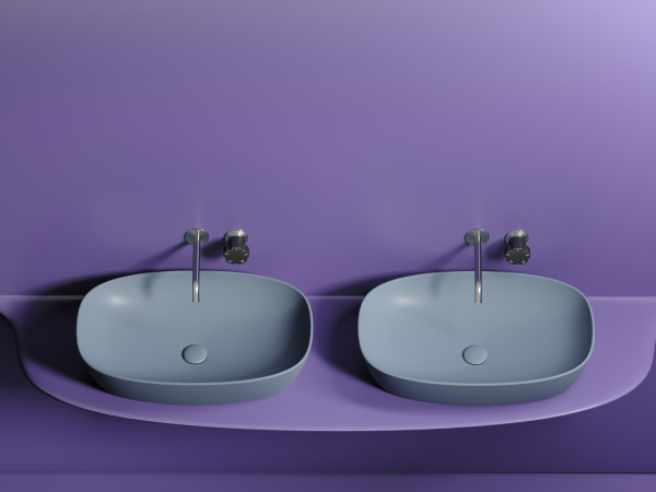 Умывальник чаша накладная овальная Ceramicanova Element 600*380*138мм, Серо-голубой матовый, CN6049MHL