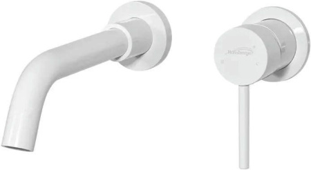 Смеситель встраиваемый для раковины Hansberge H211 Белый глянец