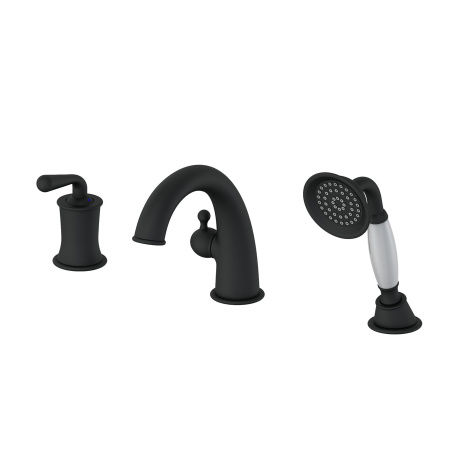 Смеситель на борт ванны WONZON & WOGHAND, Черный матовый (WW-88659008-MB)