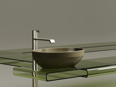 Умывальник чаша накладная овальная Ceramicanova Element 502*363*145мм, капучино матовый, CN6056MC