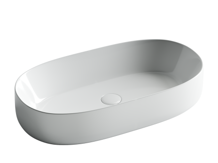 Умывальник чаша накладная овальная Ceramicanova Element 675*350*140мм, Белый, CN5022
